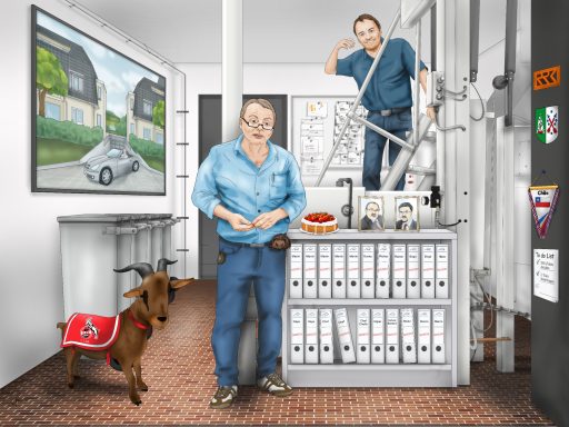 Präsent zum Ruhestand Illustration