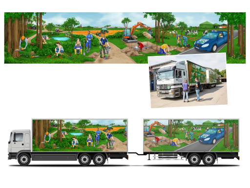 Motiv für LKW-Plane LKW Plane, Digitales Motiv