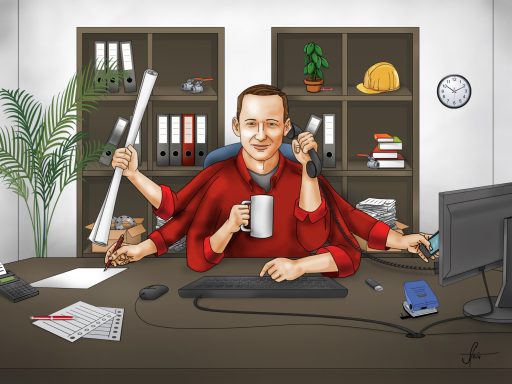 Präsente zum Firmenaustritt Illustration