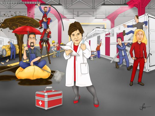 Präsent zum Ruhestand Illustration