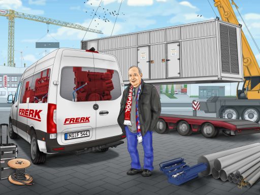 Präsent zum Ruhestand Illustration