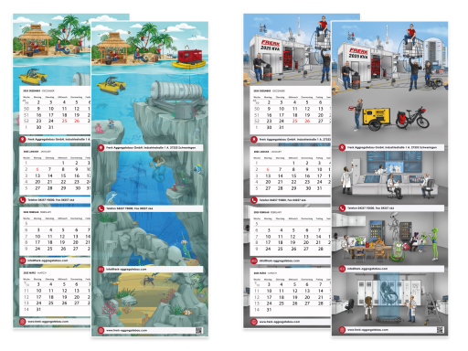 Kalendermotive Illustration Kalender