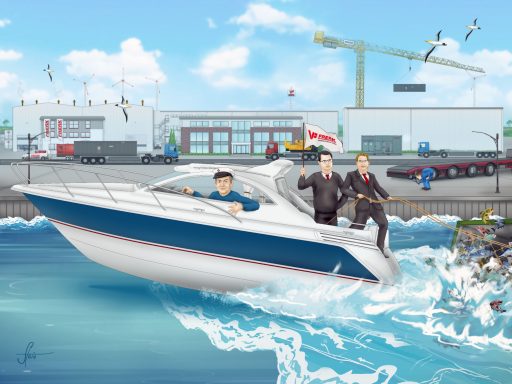 Präsent zum Ruhestand Illustration