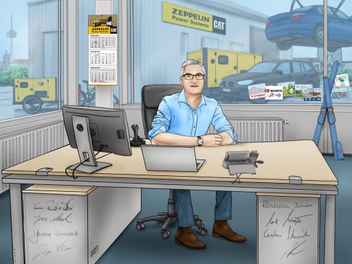 Präsent zum Ruhestand Illustration