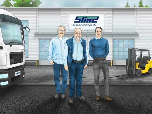 Präsent zum 40-jährigen Firmenjubiläum Illustration