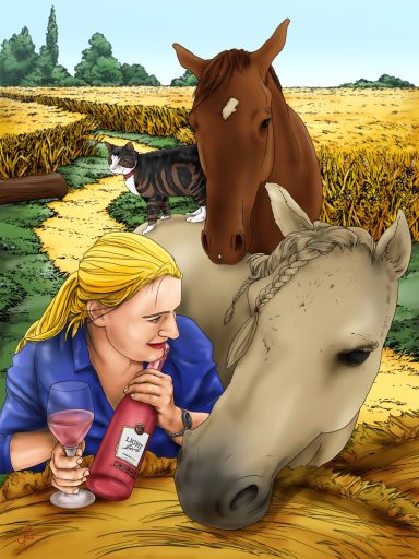 Präsent zum Geburtstag Illustration