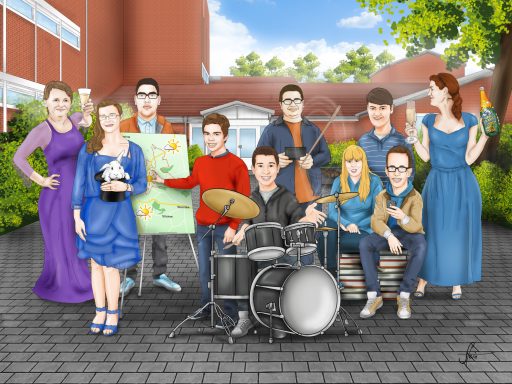 Präsent zum Schulabschluss Illustration