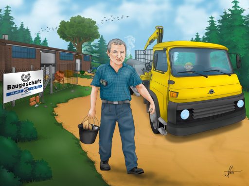 Präsent zum Firmenjubiläum Illustration