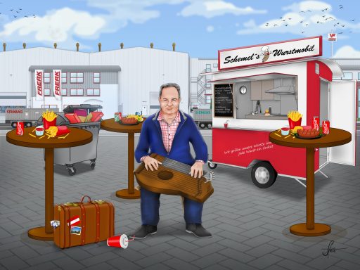 Präsent zum Ruhestand Illustration
