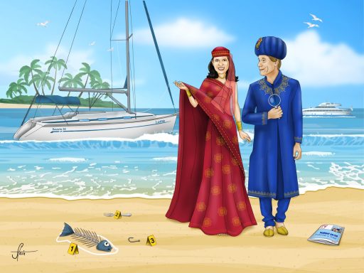 Präsent zum Hochzeitstag Illustration